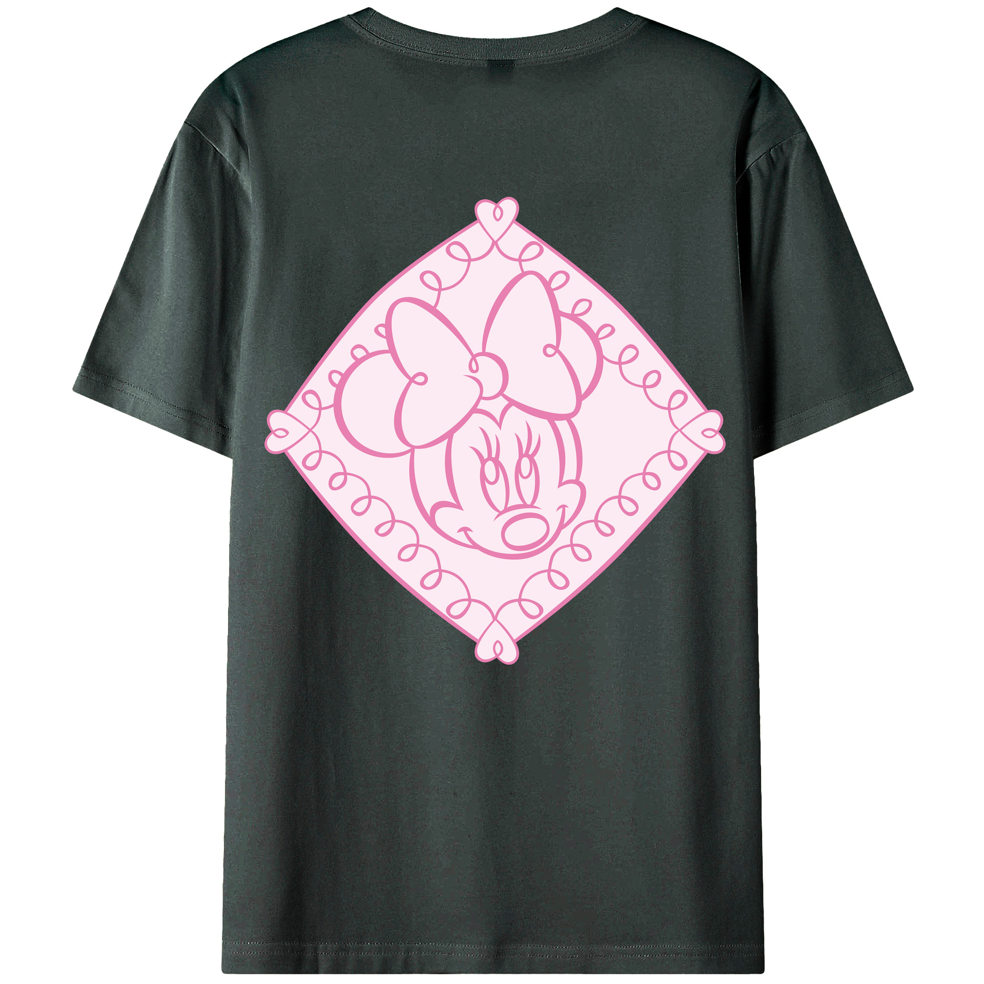 ミッキーマウス Mickey Mouse 綿100％ メンズ半袖Tシャツ（バックプリント） 通気性